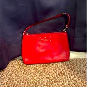 Kate Spade Leather Red Wristlet